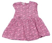 Ružové manšestové šaty s leopardím vzorom zn. Pep&Co