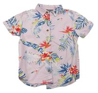 Svetloružová -farebná kvetovaná košeľa Primark