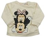 Smetanová mikina s Mickey Mousem a Minnií H&M
