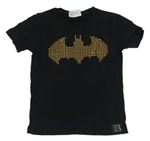 Černé tričko s Batmanem ze cvočků Next 