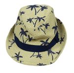 Béžový slaměný klobouk s palmami H&M