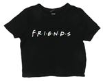 Černé crop tričko Friends 