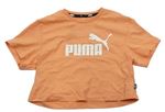 Meruňkové crop tričko s logem Puma
