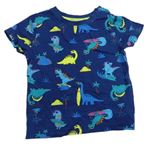 Modré tričko s dinosaury Mothercare