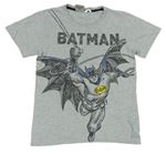 Šedé melírované tričko s Batmanem
