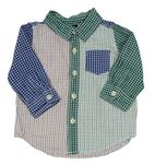 Bílo-zeleno-modrá kostkovaná košile GAP