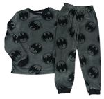 Šedé plyšové pyžamo s Batmanem George 