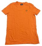 Oranžové tričko s výšivkou Lyle & Scott 