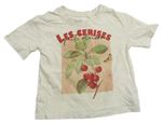 Krémové tričko s třešněmi Next