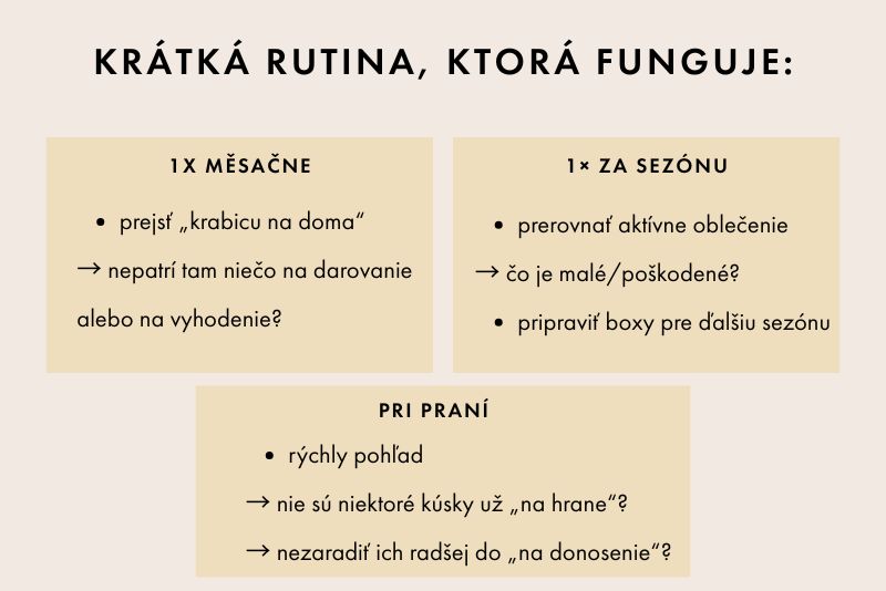 Organizace šatníku, ilustrační obrázek