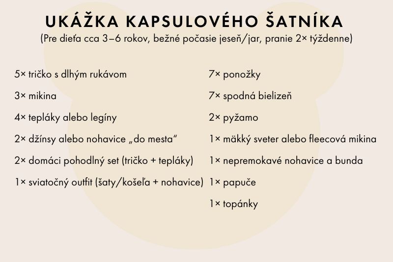 Organizace šatníku, ilustrační obrázek