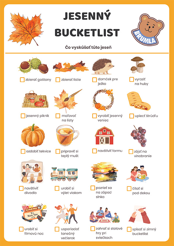 Podzimní bucketlist: 20 věcí, co podniknout na podzim s dětmi, ilustrační obrázek