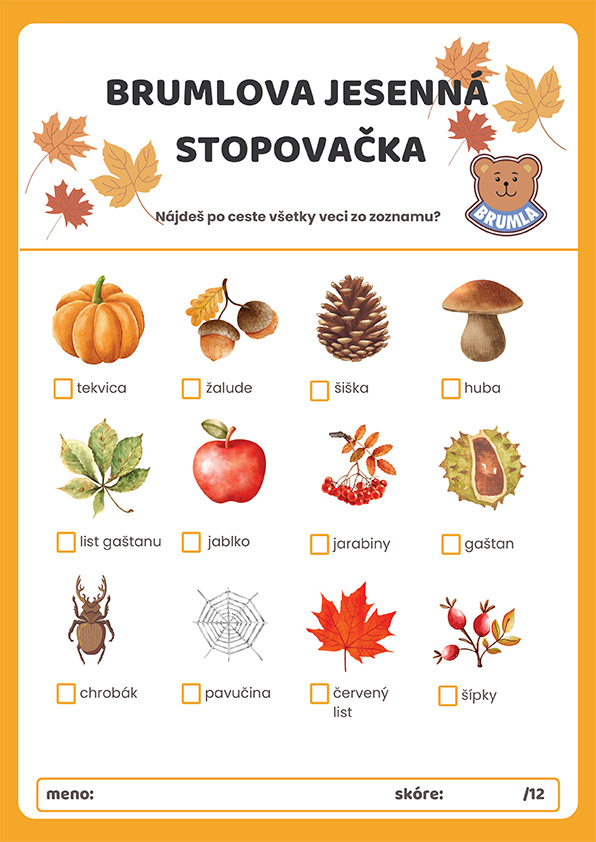 Podzimní bucketlist: 20 věcí, co podniknout na podzim s dětmi, ilustrační obrázek
