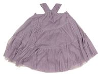 Lila tylové třpytivé šaty Mint Velvet