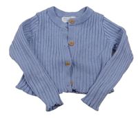 Svetlomodrý rebrovaný prepínaci crop sveter Primark