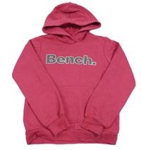 Růžová mikina s logem a kapucí Bench