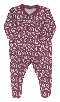 Vínový overal s číslami