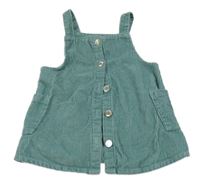 Zelené prepínaci menšestrové šaty s vreckami