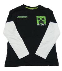 Černo-bílé triko s Minecraft 