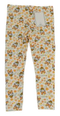 Nové - bílo-oranžové legíny s Daisy Next