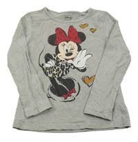 Sivé melírované tričko s Minnie C&A
