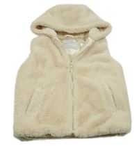 Smetanová kožešinová podšitá vesta s kapucí PRIMARK