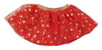 Červeno-zlatá tylová sukňa s Minnie Sinsay