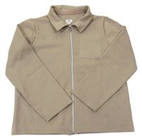 Béžové prepínaci teplákové polo tričko River Island