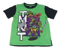 Černo-zelené tričko - Želvy Ninja Nickelodeon