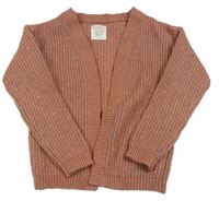 Starorůžový třpytivý svetrový cardigan C&A