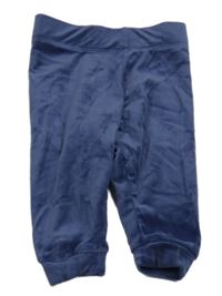 Tmavomodré plyšové tepláky Lupilu