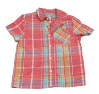 Ružovo-modrá kockovaná košeľa F&F