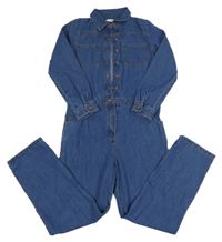 Modrý riflový kalhotový overal Mango