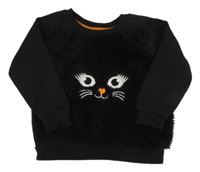 Čierna chlpatá mikina s ňufáčikom  George