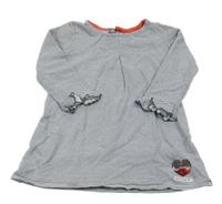 Tmavomodro-biela pruhovaná tepláková mikina S. Oliver