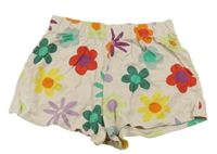 Béžovo-farebné kvetované kraťasy Next