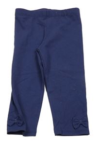 Tmavomodré crop legíny s mašľami Impidimpi