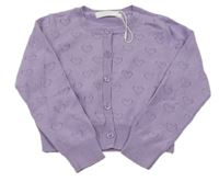 Lila crop prepínaci sveter so srdiečkami Dunnes