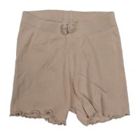 Béžové rebrované elastické kraťasy H&M