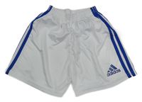 Bílo-modré sportovní kraťasy Adidas