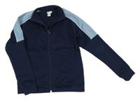 Tmavomodro-modrá prepínaci športová mikina H&M