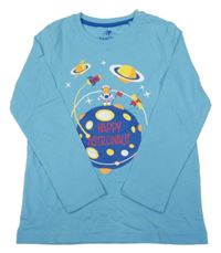 Svetlomodré tričko s planetami Lupilu