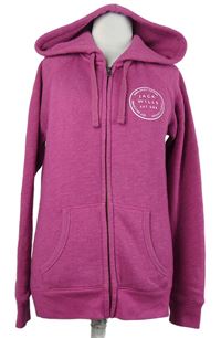 Dámská tmarorůžová propínací pletená mikina s kapucí Jack Wills 
