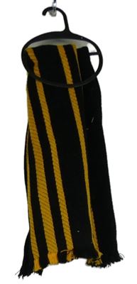 Nové - Dámská černo-žlutá pruhovaná šála 