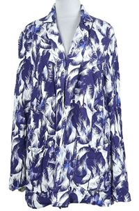 Dámsky tmavomodro-biely vzorovaný sakový cardigán River Island