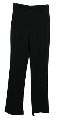 Dámske čierne rebrované teplákové nohavice Bershka