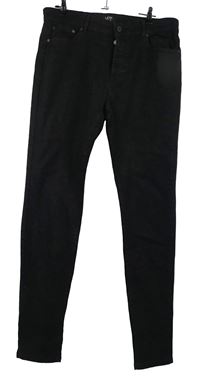 Pánské černé skinny rifle Boohoo vel. 36