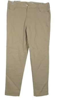 Dámské béžové plátěné skinny kalhoty F&F