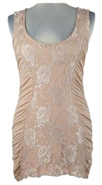 Dámsky svetloružový čipkový top Jane Norman