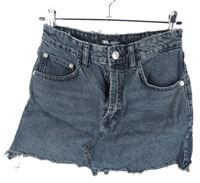 Dámska tmavomodrá rifľová rozstrapkané á sukňa Zara